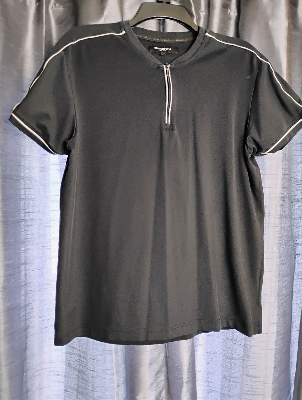 Kenneth Cole New York Black Top with White Piping